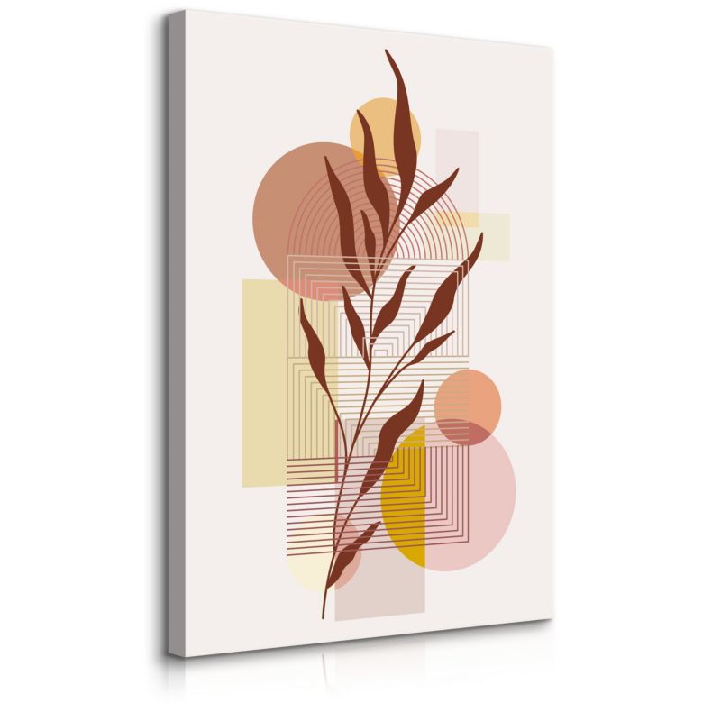 Obraz Muralo Do Salonu Gałązki Liście Styl Boho Minimalizm 40x60 cm 1 szt.