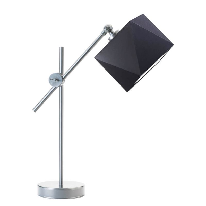 Lampka Nocna Volta Light Factory Modern Abażur Srebrny/Czarny Diament 1xE27 1szt.