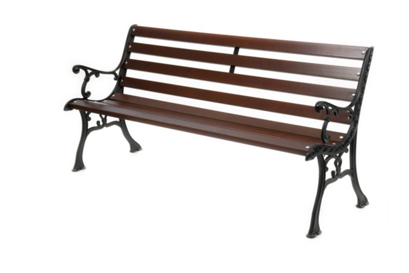 Ławka ogrodowa Baster żeliwna z oparciem 0111 155cm palisander 1 szt.