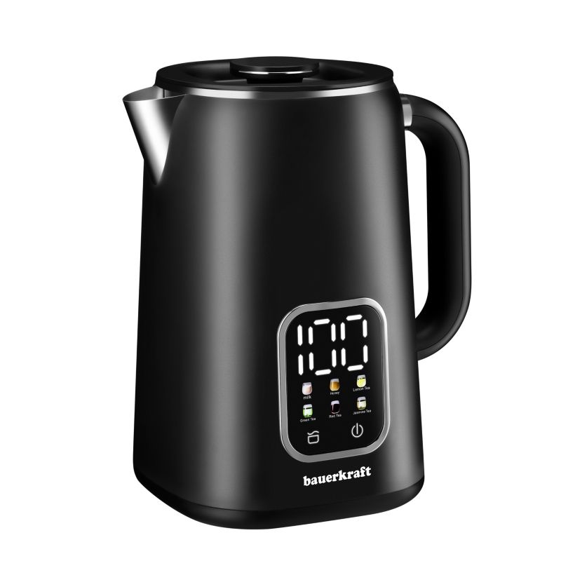 Czajnik elektryczny Bauerkraft bezprzewodowy 1,7l z regulacją temperatury, czarny 1 szt.