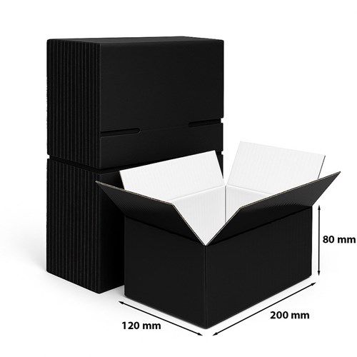 Karton klapowy NEOPAK Pakiet czarny 200x120x80 mm 50 szt.