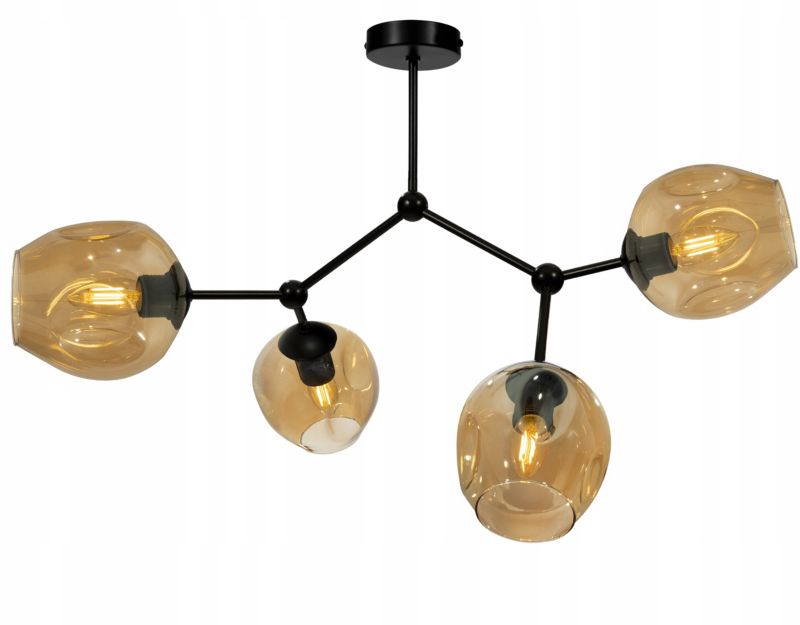 Lampa sufitowa wisząca Light Home LH Praga DNA 4x E27 60W miodowy1szt.