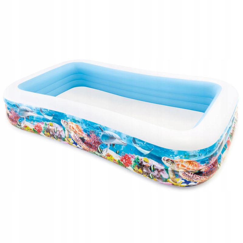Przestronny basen dmuchany ogrodowy Intex 58485NP Rybki, 305x183x56 cm, 999 l, 1 szt.