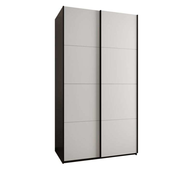 Szafa przesuwna Abiks LUX wysoka szer.140cm czarny/biały/czarny 1szt.