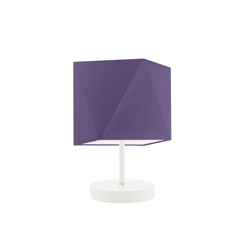 Lampka Nocna Volta Light Factory Picolo Abażur Biały/Fioletowy Diament 1xE27 1szt.
