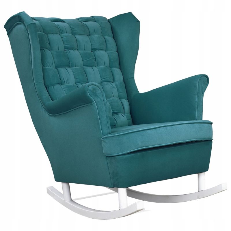 Fotel uszak do salonu bujany Family Meble Carol turkusowy 1szt