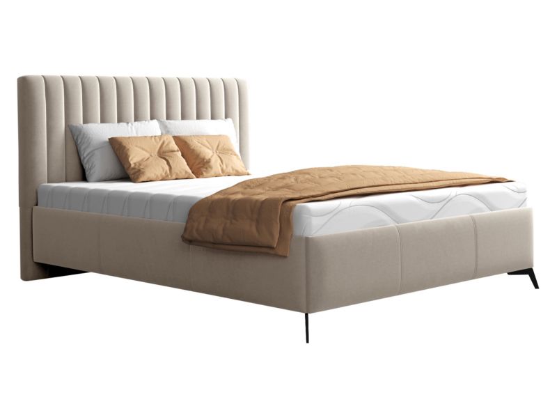 Łóżko tapicerowane MIRJAN 24 Morris 140x200 beżowy 1 szt.