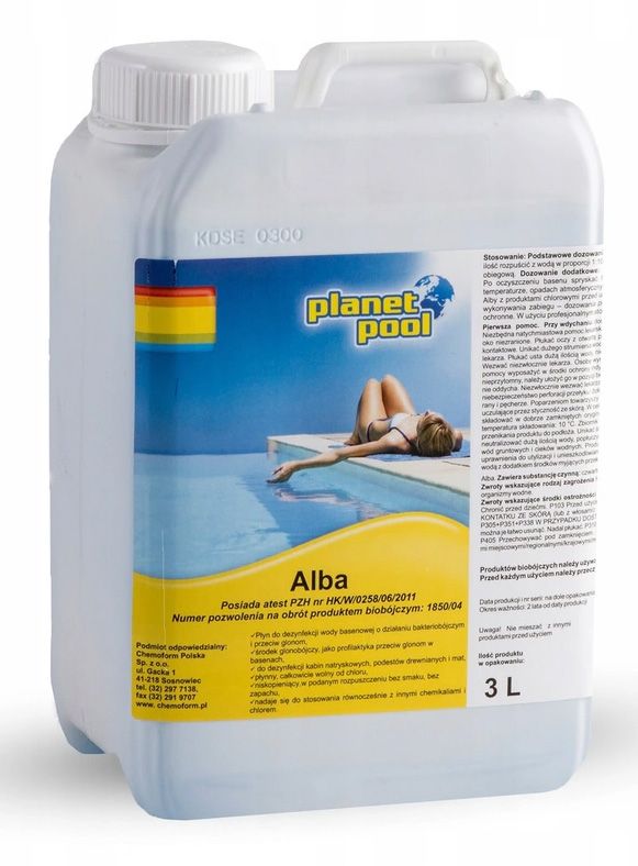 Chemia basenowa, Pool Systems, Planetpool, Antyglon, Alba, 3l
