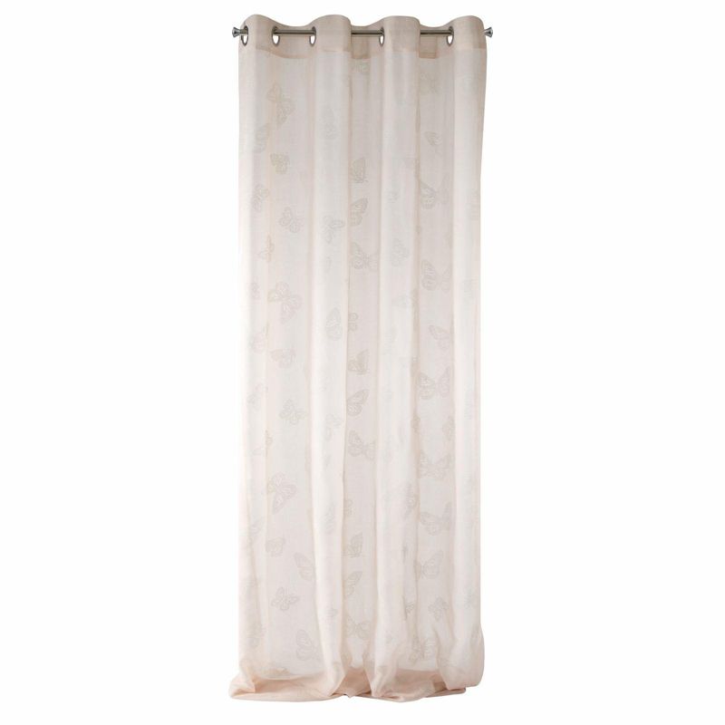 Firana MARIPOS Eurofirany 140x250 cm różowa z delikatnym połyskiem 1 szt.