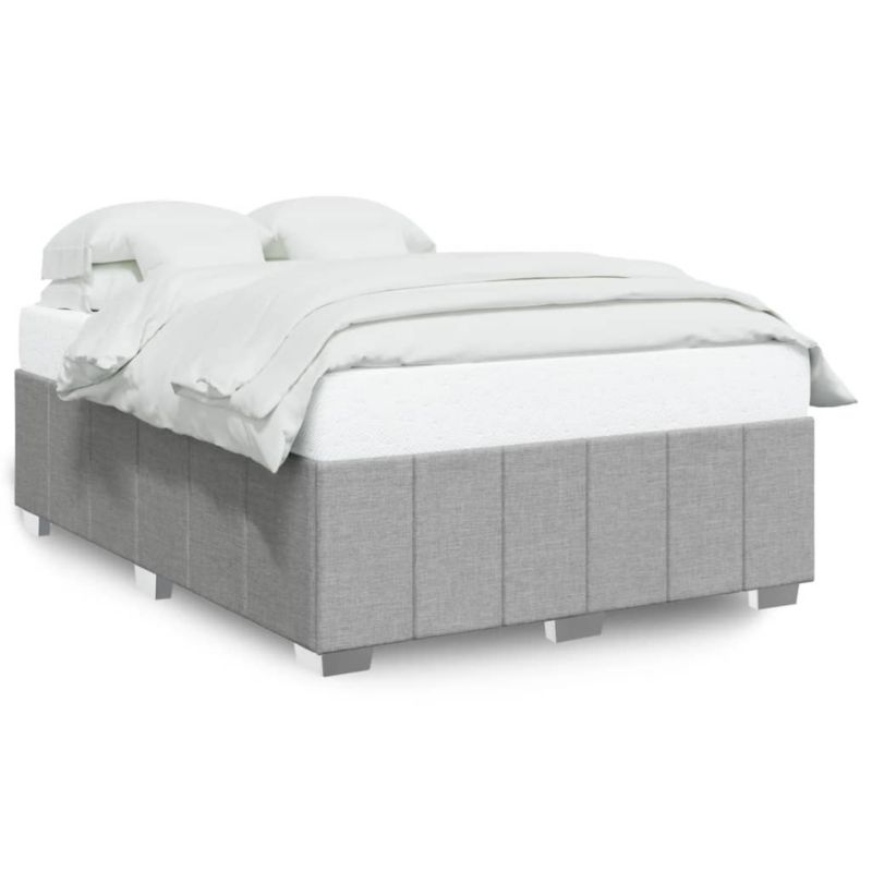 Łóżko tapicerowane WaszeMeble 140x200 cm jasnoszara WM-3284839 1 szt.