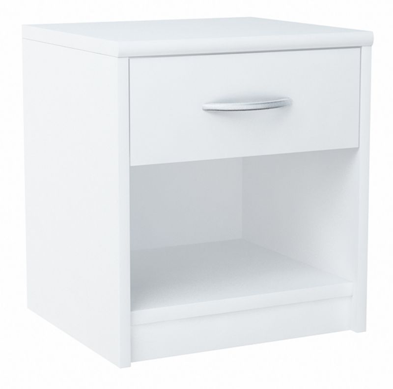 Szafka nocna Matkam 1S stolik Rob biały 1 szt.