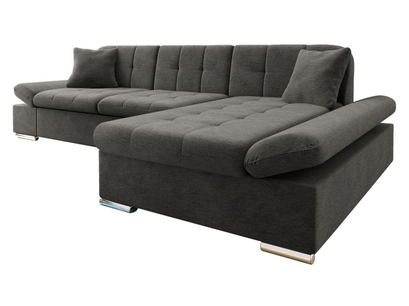 Narożnik z funkcją spania MIRJAN 24 Malwi prawy stalowy 1 szt.