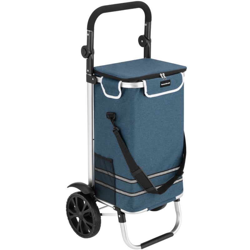 Wózek na zakupy Bauerkraft torba na kółkach, składany 42l niebieski 1 szt.