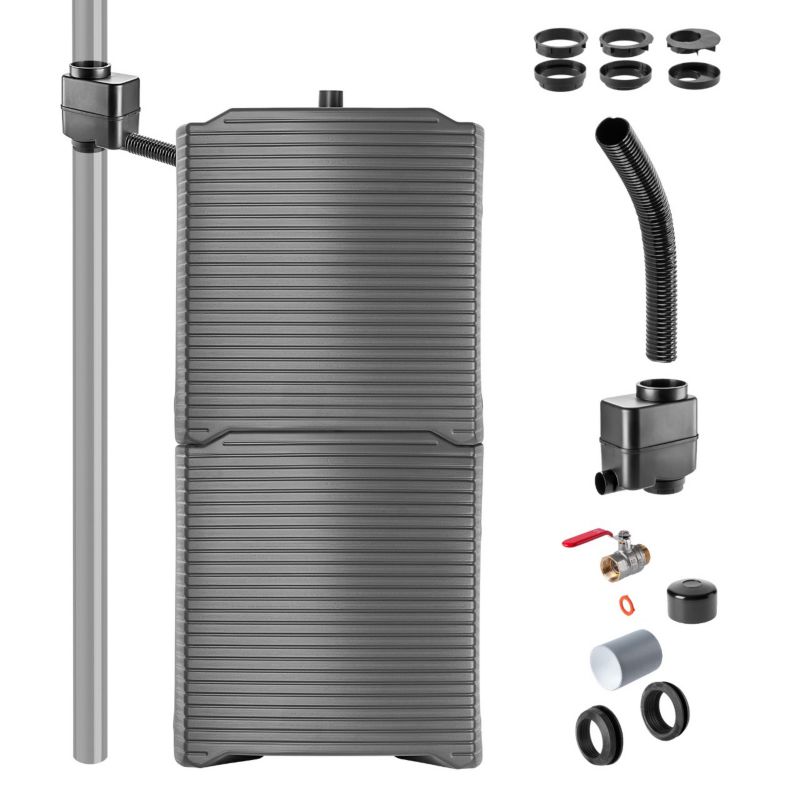 Zbiornik Na Deszczówkę KADAX 250L Wodę Deszcz Beczka Plastikowa modułowy Zestaw 1szt.