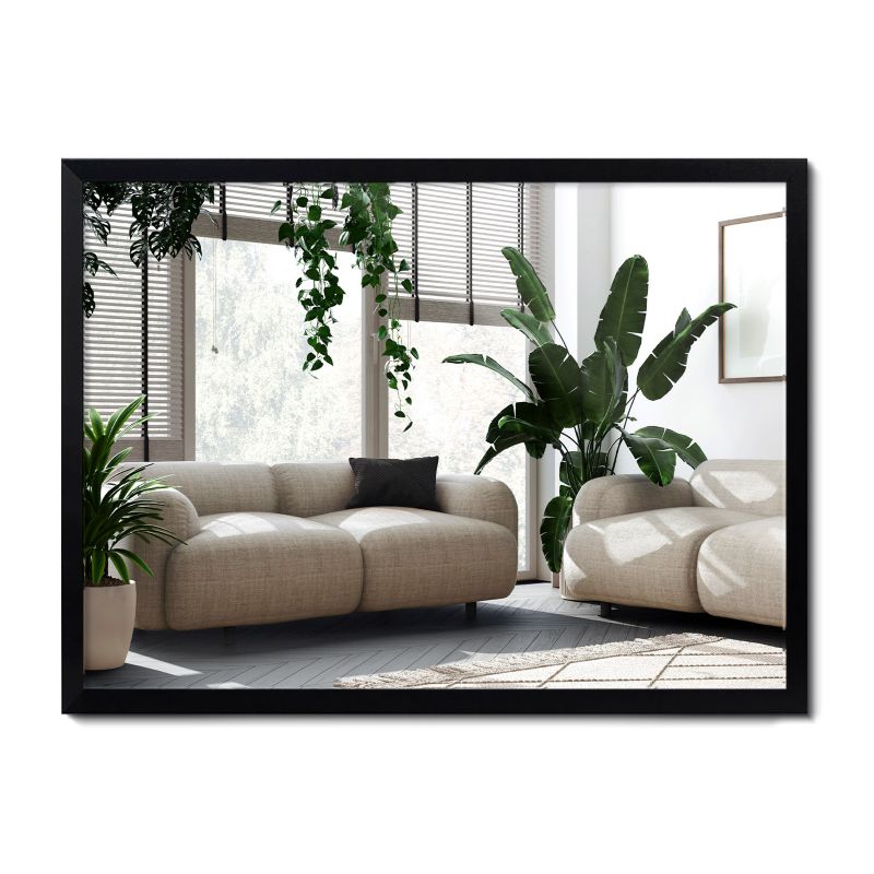 Lustro do Makijażu Wallfluent 80 x 60 cm w Czarnej Ramie 1 szt.