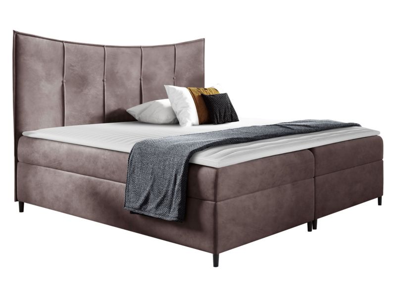 Łóżko kontynentalne MIRJAN 24 Bergamo 120x200 brudny róż 1 szt.