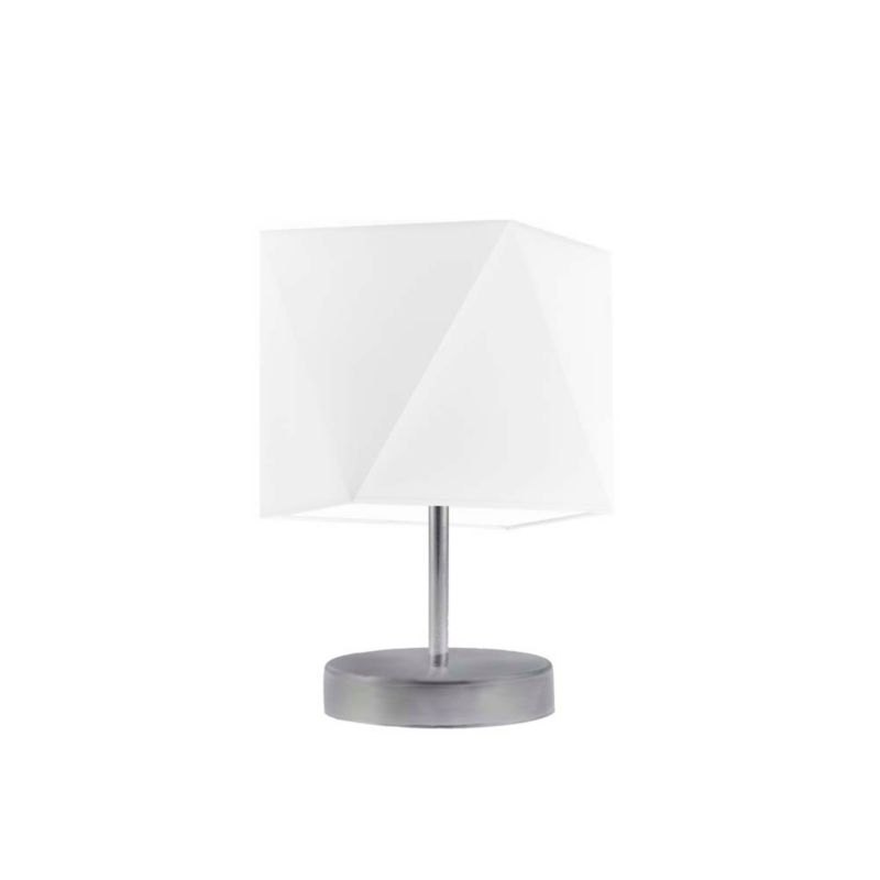 Lampka Nocna Volta Light Factory Picolo Abażur Srebrny/Biały Diament 1xE27 1szt.