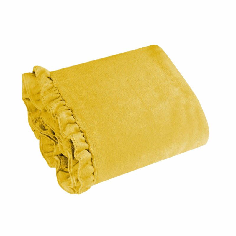 Koc DOLLY Eurofirany 150x200 cm musztardowy miękki gruby 1 szt.