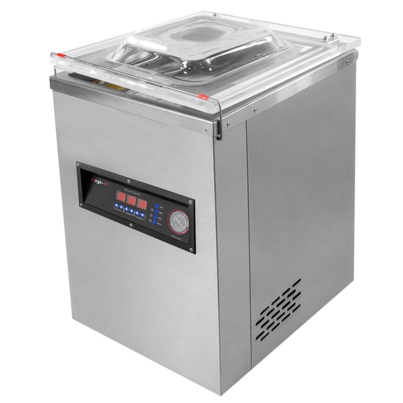 Pakowarka Mega-M zgrzewarka próżniowa 1-komorowa zgrzew 40cm wydajność 20m3/h 2-listwy do sklepu gastronomii 1szt.