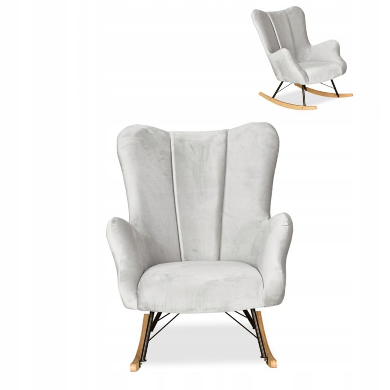 Fotel uszak do salonu bujany Family Meble Vika jasny szary 1szt