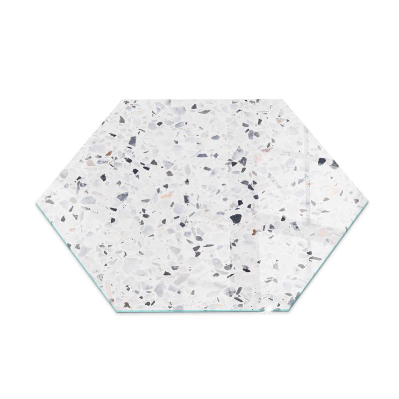 Szyba Ochronna Hartowana Tulup h40 cm Podkład Szklany pod Kominek Wzór kamienny z drobinkami 1 szt.