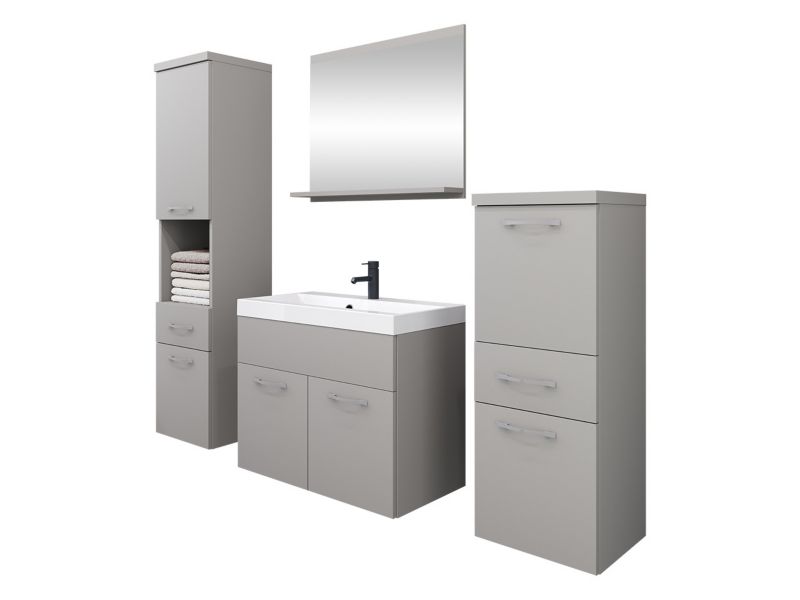 Meble łazienkowe MIRJAN 24 Alba I szary pallad 1 kpl.