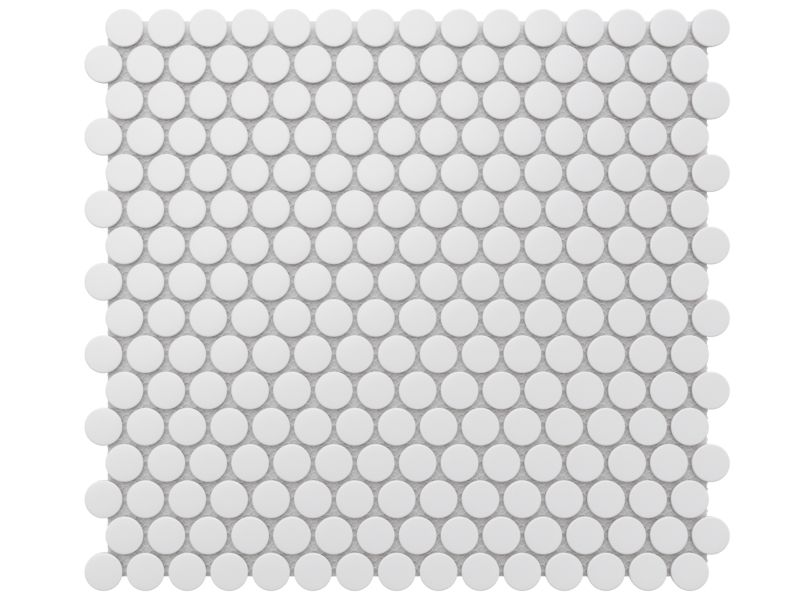 Mozaika ceramiczna Ilcom Penny Dots White Matowa 29.3 x 31.7 cm 1 szt.