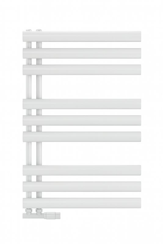 Grzejnik łazienkowy Luxrad Oval E 86,2x50 cm podłącznie dolne biały 341W 1 szt
