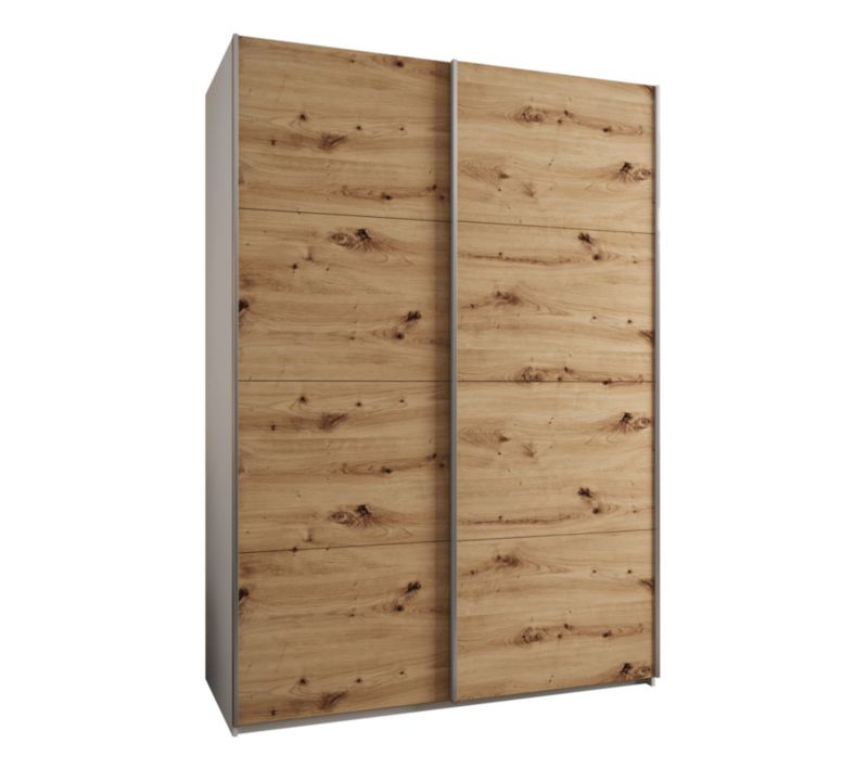 Szafa przesuwna Abiks LUX wysoka szer.170cm biały/artisan/srebrny 1szt.