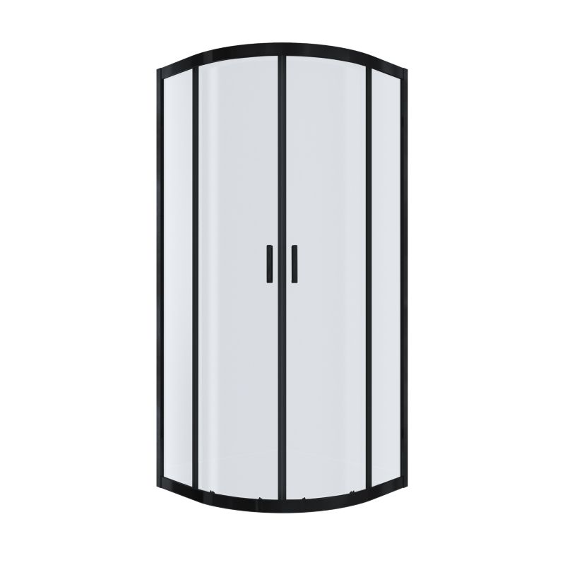 Kabina prysznicowa NAMELESS Durasan 90x90 czarny mat półokrągła 1szt.