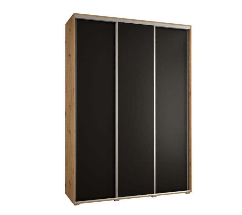 Szafa przesuwna Abiks DAVOS 1 wysoka szer.180cm artisan/czarny/srebrny 1szt.