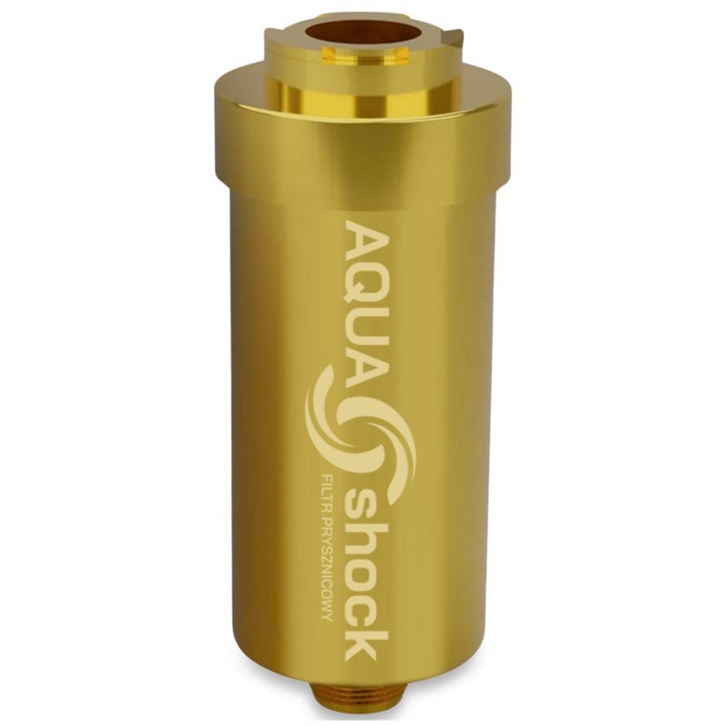 Filtr prysznicowy AQUA shock do wody złoty 1 szt.