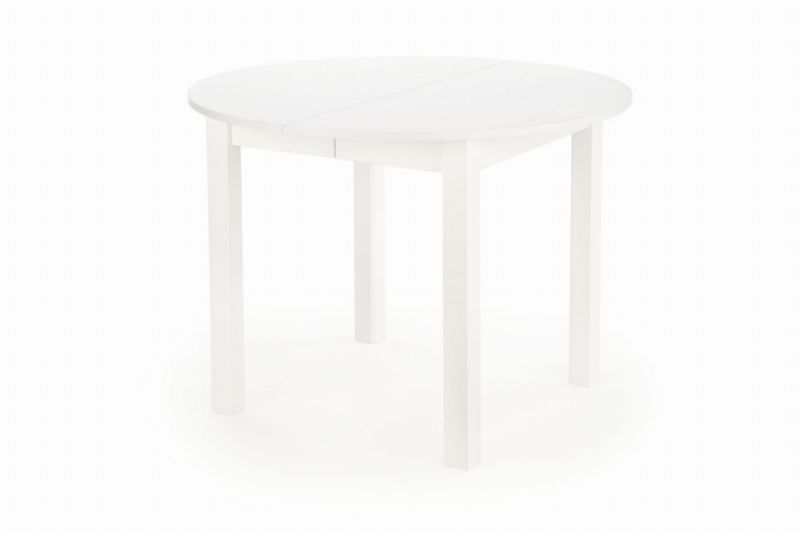 Stół ST44M rozkładany okrągły biały