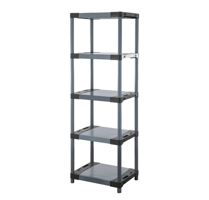 Regał plastikowy MODO24 szary wzmocniony do piwnicy 180x70x46 cm eco 1 szt.