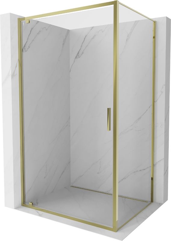 Kabina prysznicowa Mexen Exo uchylna 100 x 85 cm transparent złota 1 szt.
