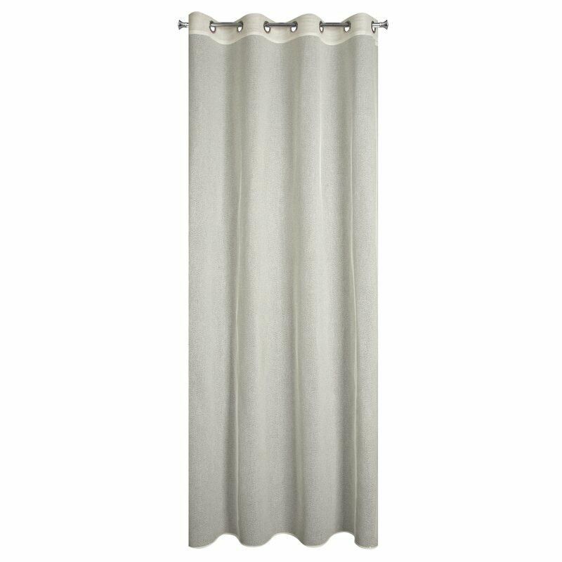 Firana DARLA Eurofirany 140 x 250 cm beżowa drobna siateczka z przelotkami 1 szt.