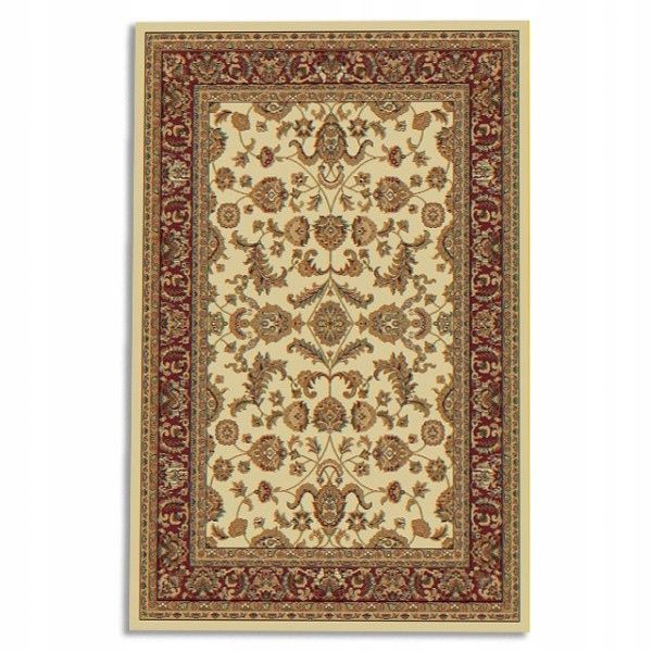Dywan Seta HALI tradycyjny do salonu 160x230cm, klasyczny kremowo czerwony wzór 1 szt.