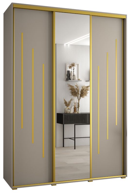 Szafa przesuwna Abiks 60 wysoka Dakota 9 170 kaszmir+kaszmir+złoty 1 szt