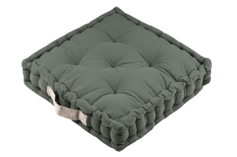 Poduszka podłogowa DUO STOF dekoracyjna 45x45 cm oliwkowa 1 szt.