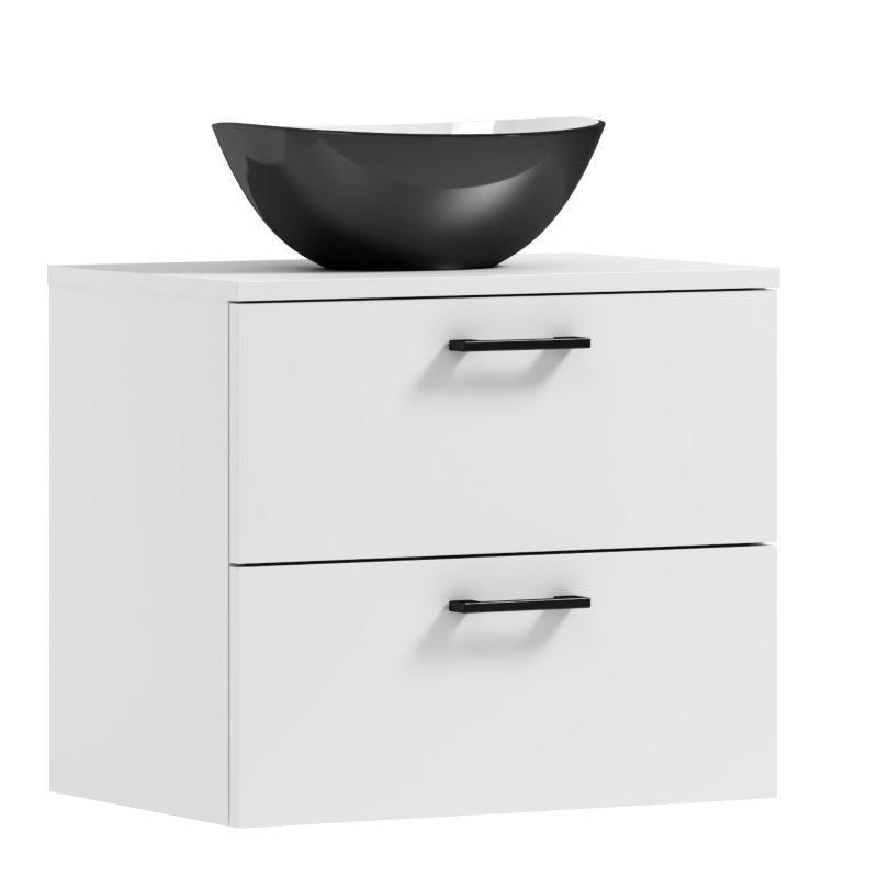 Szafka łazienkowa wisząca LUNA 50 biały z umywalką Eliza C 1 szt.