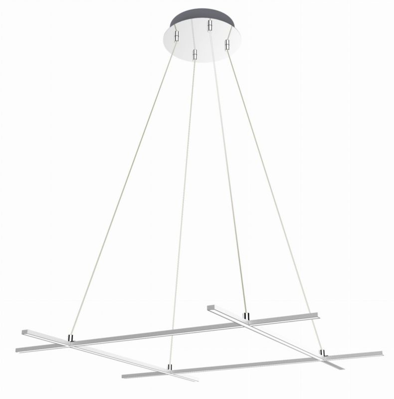 Żyrandol Candellux Andros srebrno-biały wym: 120 x 70 x 70 cm wbudowany LED 40W 1 szt.