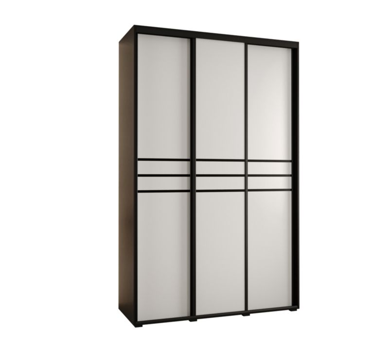 Szafa przesuwna Abiks DAVOS 10 wysoka szer.150cm czarny/biały/czarny 1szt.