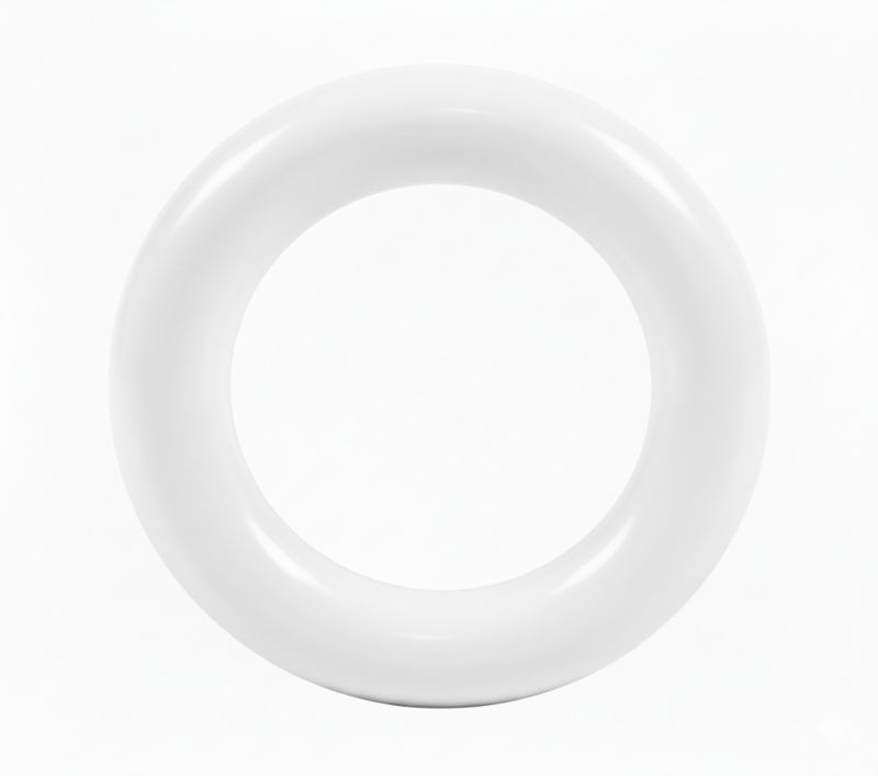 Rozeta przelewu z gwintem Hytti Fluxio biała