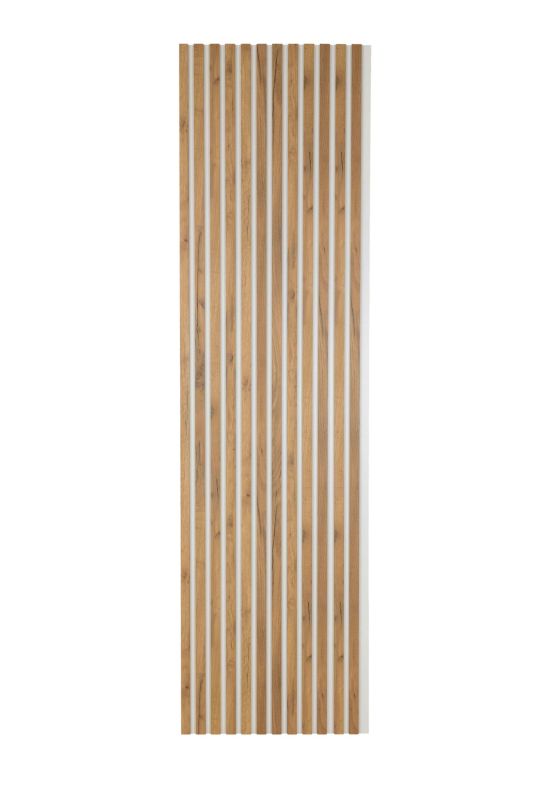 Lamele na Płycie Białej Ścienne SunWood 275x55cm Panele Dekoracyjne Dąb Craft Złoty 1 szt.