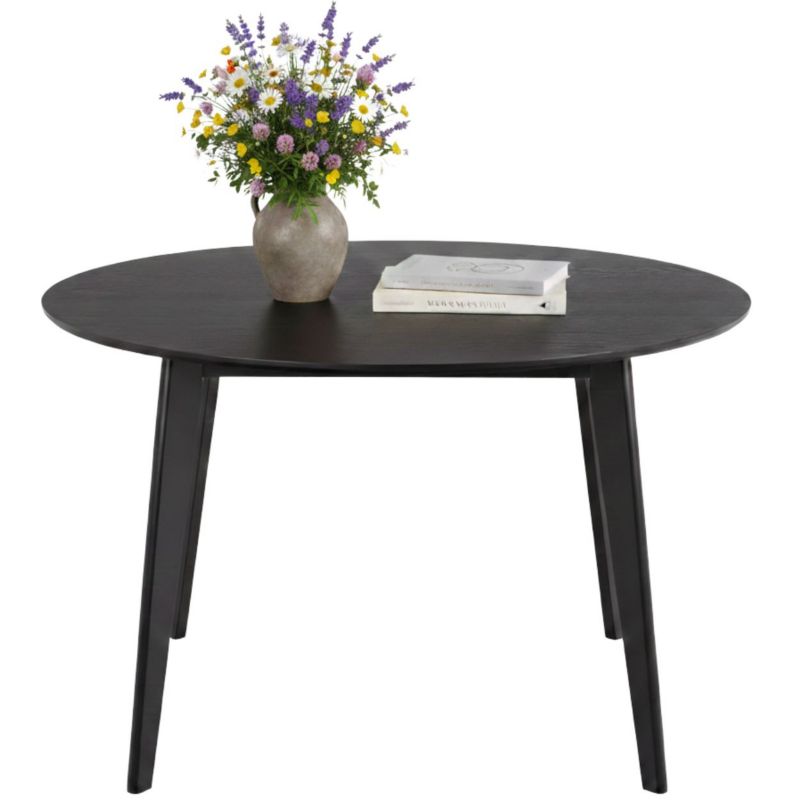 Stół do jadalni kuchni Roxby Actona okrągły 4 os. fornir dąb czarny 120 cm 1 szt.