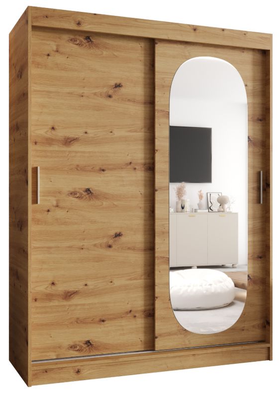 Szafa przesuwna z lustrem Garderoba Abiks ROYAL 150 dąb artisan 1szt.
