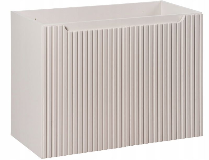 Szafka łazienkowa NOVA kaszmir 80 cm ryflowane fronty 2 drzwi uniwersalna