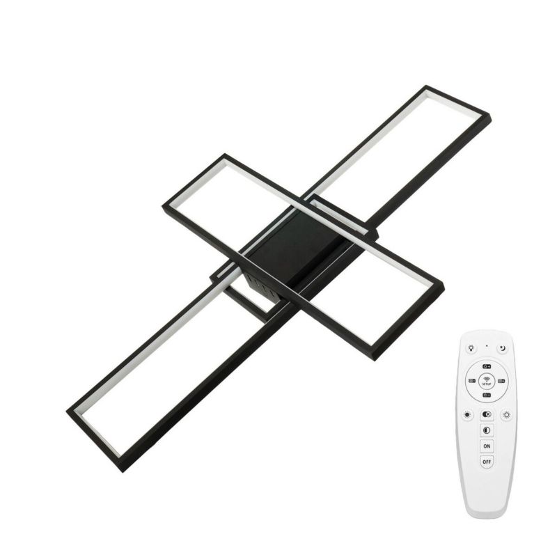 Żyrandol IdeaLED Artesia 7329 czarno-biały pilot wbudowany LED 92W 1 szt.