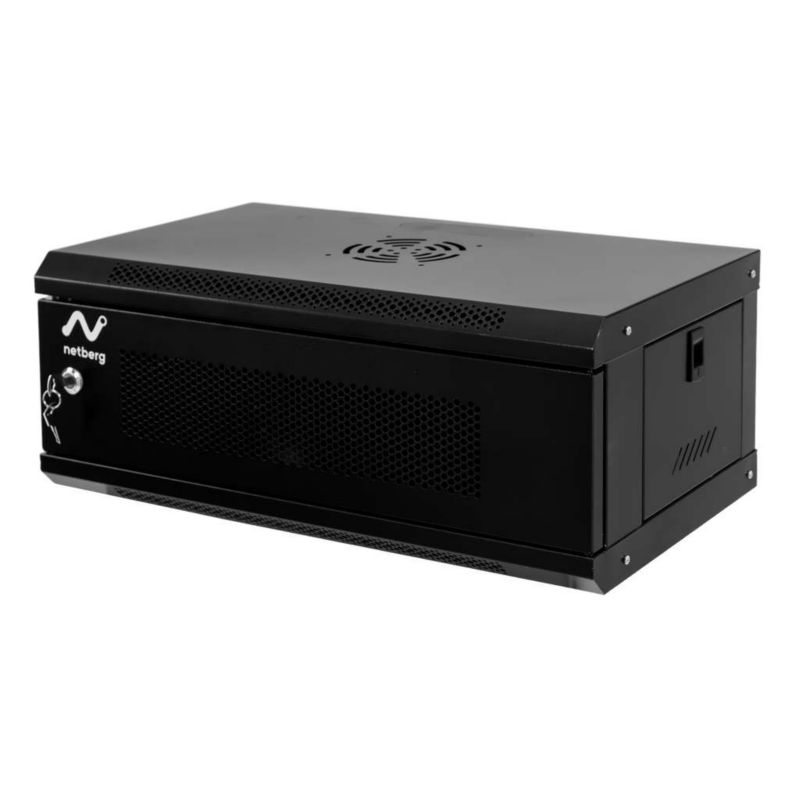 Szafa Nefberg szafka Rack 19" 4U 240x600mm wisząca drzwi perforowane czarna 1szt.