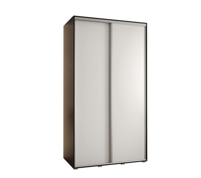 Szafa przesuwna Abiks DAVOS 1 wysoka szer.140cm czarny/biały/srebrny 1szt.